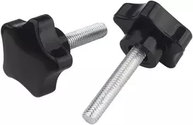 Ansiedio M6 žvaigždinis varžtas su žvaigždės formos rankena, varžtai su rankenėle staklėms, M6 x 12 mm, 5 vnt.