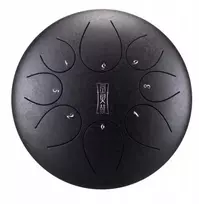 NOIR Apvalus liežuvėlio būgnas 12" 8 tonų Hluru Ty8-12-charcoal Handpan Tank