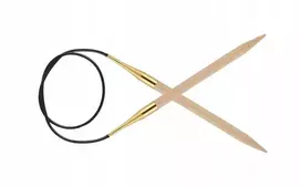 Knitpro Basix Beech medvilninės virbalai su valu, 6,0 mm, 60 cm