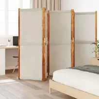 5 dalių šviesiai pilka kambario pertvara, 350x180 cm