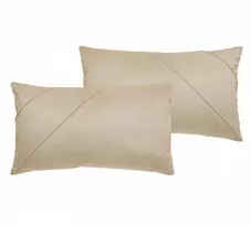 Dekoratyvinis pagalvės užvalkalas Boho, šviesiai smėlio spalvos veliūras, smėlio spalvos biskvitas, komplektas 50x70