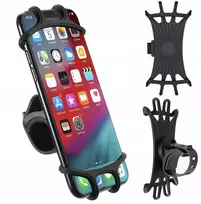 Guminis telefono laikiklis išmaniajam telefonui dviračiui motoroleriui paspirtukui pasukamas 360°