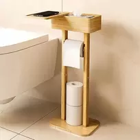 Wealone bambukinis tualetinio popieriaus stovas 4in1 lentyna besisukanti 360°