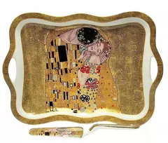 Queen Isabell Gustav Klimt Bučinys desertinė lėkštė su mentele