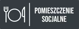 B&b lentelė Socialinė patalpa Aliuminio ženklas ant durų Antracito piktograma