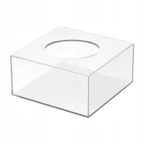 Pripildomas torto stovas apvalus skaidrus ekranas 25x25x15cm