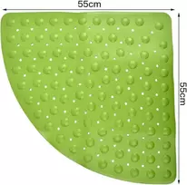 Buygoo neslystantis dušo kilimėlis su siurbtukais, 55 cm, ventiliatoriaus formos pvc neslystantis kilimėlis, apsaugantis nuo pelėsio, su drenažo skylėmis dušui arba voniai