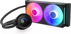Nzxt kraken plus 240 rgb - aio cpu skystinis aušintuvas - 240mm radiatorius - f240 rgb core single frame fan - 1.54" square lcd - amd® am5, am4 - intel® lga 1851/1700, 1200/115x - juodas