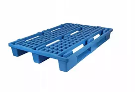 Plastikinė ažūrinė paletė 1200x800, atlaiko 800kg lentynose su kraštu Spacebox