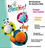 Ravensburger Becreative Pompom Animals - kūrybinis rinkinys vaikams nuo 6 metų, pomponai mergaitėms ir berniukams - 18429 - dovanos gimtadieniui, dekoravimo "pasidaryk pats"
