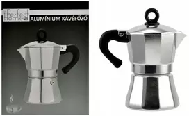 Virdulys Aliumininis kavos virimo aparatas, kavinukas 3 puodeliams, 150 ml, sidabrinis