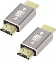 Qianrenon 8k Hdmi jungtis iš tėviško į tėvišką prailginimo adapteris Hdmi 2.1 tėviška A Hd jungtis palaiko 8k@60hz/4k@120hz Hdr, skirtas Hdtv projektoriui nešiojamam kompiuteriui Pc 2 vnt.