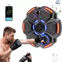 Snawowo muzikos bokso treniruoklis suaugusiems - led šviesos elektroninis bokso treniruoklis su muzikos bokso pirštinėmis - bluetooth muzikos bokso treniruoklis su 9 greičio režimais ir skaičiavimo režimu