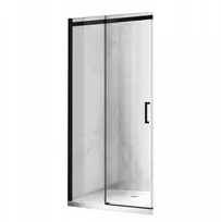 Hydrosan Kz09d juodos spalvos dušo durys nišai 125-130 cm 8 mm