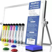 Nicpro Mini Baltos Lentos A3 Magnetinė Rašymo Lenta su Stovu