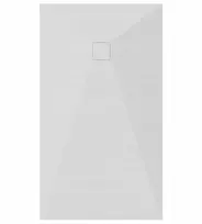 Stačiakampis dušo padėklas 150x80 akmens raštas 2,6 cm baltas su sifonu