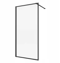 Walk-in dušo sienelė Durasan 90x200 cm juodas matinis + laikiklis