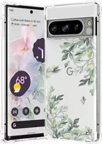 Raleavo dėklas Google Pixel 8 Pro, skaidrus, su gėlių raštu