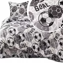 Fdom patalynės komplektas 160 x 200, antklodė 70x80, futbolininko dizainas vaikams, kamuolys