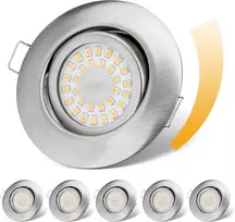 Cloksh Įleidžiamas Led šviestuvas 6w 3000k 230v, pasukamas, Ip44, 6 vnt.