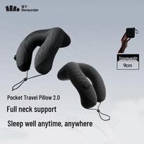 Beneunder Full Support Quick-Inflate U-Shaped Neck Pillow black