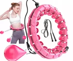 Hula lankas su svoriu liekninantis Smart su iškilimais Relax Sport rožinis