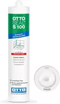 Ottoseal S 100 premium sanitarinis silikonas 300 ml, kasetė, c01 balta