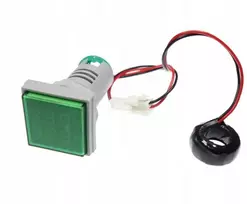 Kontrolinė lemputė matuoklis 220v 230v voltmetras ampermetras įtampos led žalias