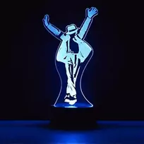 Michael Jackson naktinė lemputė, 3d iliuzijos naktinė lemputė, modernios Led stalinės lempos, 7 spalvų keitimas jutikliniu valdymu Usb įkrovimo apšvietimas