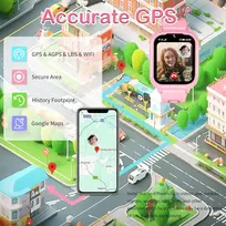 Jubunrer 4g išmanusis laikrodis vaikams su Gps ir telefono vaizdo skambučiais Sos žingsniamačiu žaidimais žadintuvu atmintinėmis kortelėmis vandeniui atsparus išmanusis laikrodis vaikams telefono laikrodis vaikiškas laikrodis mergaitėms berniukams dovanos