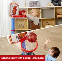 Joyin vaikiškas krepšinio lankas, mini krepšinio lankas, lauko, vidaus su stovu, reguliuojamas aukštis 75–105 cm, vidaus krepšinio lankas kambariui, žaislas, berniukams ir mergaitėms, 3 4 5 6 7 8 metų