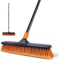 Šluota su kotu, gatvės šluota / grindų šepetys 2-1 cleanhome 166 cm, tinkama mokykloms, fabrikams, sodams, sodo šluotos, šluota, krepšinio aikštelėms ir kitoms vietoms (45 cm)