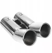 St Parts dvigubas chromuotas nerūdijančio plieno išmetimo antgalis inox 36-60mm