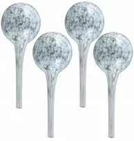 Komplektas 4x stiklinis drėkintuvas-dozatorius Botle Kula namų augalams, baltas, 200 ml
