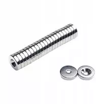 10 vnt. neodimio magnetų žiedas N38, 14x(7,5x3,5)x3 mm