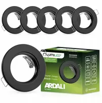 Lumiled 6x Įleidžiamas halogeninis lubinis šviestuvas, apvalus, fiksuotas, juodas, Gu10