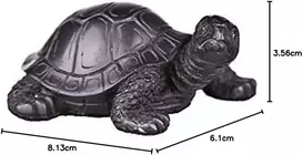 Dekoratyvinė akmens statulėlė figūrėlė skulptūra juodas vėžlys 8 cm