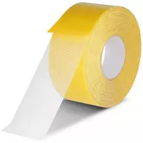 Dvipusė audinio juosta 5cm x 20m, itin stipri, skaidri, su stiklo pluošto tinkleliu