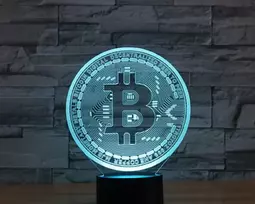Lova Superruidalong 3d bitcoin naktinės lempos su nuotolinio valdymo pulteliu, 16 spalvų iliuzija, akrilinė led stalinė lempa prie lovos, vaikų miegamojo stalo dekoras, gimtadienio dovanos, žaislas vaikams