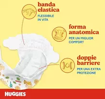 Huggies Unistar sauskelnės, 5 dydis (11-25 kg), 84 sauskelnių pakuotė (base)