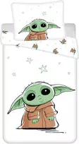 Star Wars The Mandalorian Baby Yoda patalynės užvalkalų komplektas 140 x 200 + 70 x 90 cm