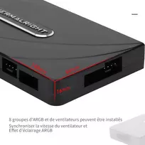 Thermalright Argb Ventiliatorių Valdiklis su 8 Lizdais ir Hub
