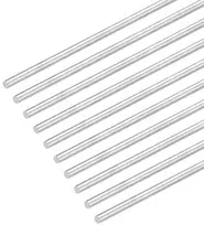 Sourcing map 304 nerūdijančio plieno apvalūs strypai, 3.5 mm x 400 mm pilno veleno strypai "pasidaryk pats" amatų modelių automobiliams, sraigtasparniams, lėktuvams, 10 vnt.
