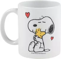 The Peanuts Snoopy puodelis - Hug Woodstock kavos puodelis keramikinis baltas 320 ml