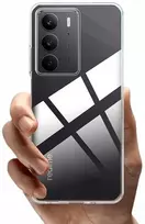Itin plonas slim tpu guminis silikoninis dėklas realme c75 + stiklas