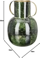 Gilde žalia dekoratyvinė vaza, metalinė vaza gėlėms, dekoratyvinė dovana moterims į svetainę, gimtadieniui, motinos dienai, aukštis 30 cm