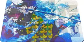 Tcg žaidimo kilimėlis (61 x 35 cm) žaidimo kilimėlis, skirtas yu gi oh kortų žaidimui | giyu tomioka (su lauko zonomis)