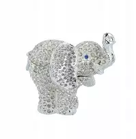 Swarovski dėžutė dramblys, drambliukas sėkmei, sidabro spalvos