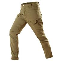 Praetorian IX7 Tactical Elastic Multi-Pocket Pants for Autumn/Winter—Outdoor, Military, Work, and Straight-Leg Windbreaker Style. 2XL brown