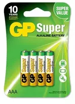 4x Alkaline baterijos mažos Aaa Lr3 Gp Super G-tech 1.5v